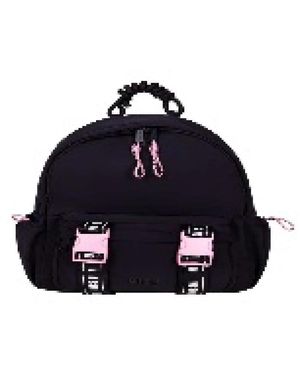 MSGM Tassen ,Zwart ,Rugzak Met Logoband - Blauw