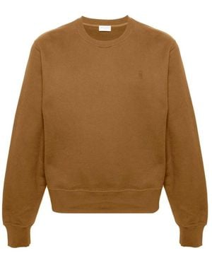 Saint Laurent Bruin Sweatshirt Van Katoen Met Geborduurd Logo