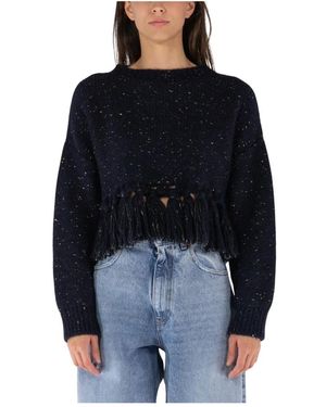Alanui Round-Neck Knitwear - Nero