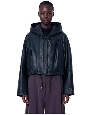 Sportmax Leather Jackets - Blue