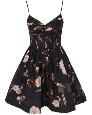 Zimmermann Ascent Corseted Mini Jurk - Zwart