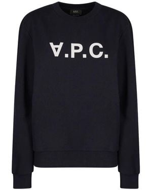 A.P.C. Hoodies & Sweatvesten ,Blauw ,Sweatshirts - Zwart