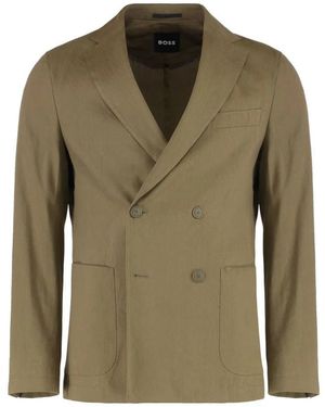 HUGO Jassen ,Groen ,Leer Blazers