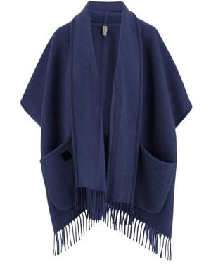 Ferragamo Cashmere Cape - Blauw