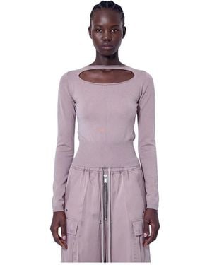 Rick Owens Round-Neck Knitwear - Viola