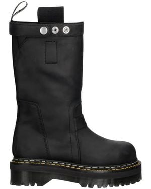 Rick Owens Quad Sole Pull-On Stiefel - Schwarz