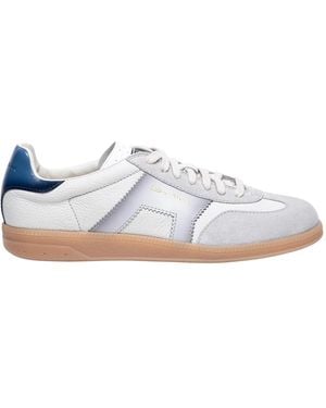 Santoni Sneakers in pelle bianca design elegante - Bianco