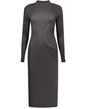 Desigual Kleedjes ,Zwart ,Polyester Bloody Long Dress