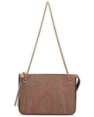 Etro Rechteckige Schultertasche - Braun