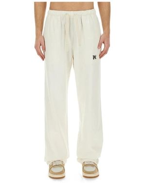 Palm Angels Broeken ,Wit ,Trainingsbroek - Naturel
