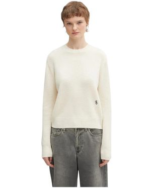 Sporty & Rich Src Cropped Cashmere Sweater - Naturel