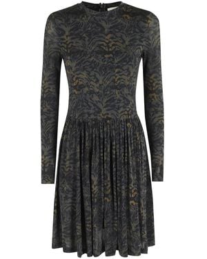 Ulla Johnson Wüstenjasper Langarm Mini Kleid - Schwarz