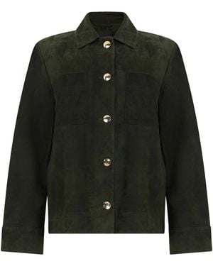 Max Mara Jassen ,Groen ,Suède Suède Blousejas - Zwart