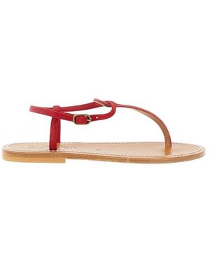 K. Jacques Flache Sandalen - Pink