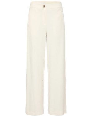 Ichi Straight Trousers - White
