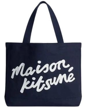 Maison Kitsuné Tote Bags - Azul