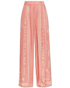 Balmain Wide Trousers - Rosa