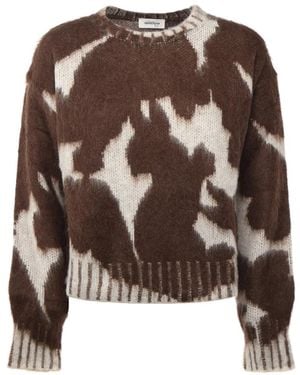 Ottod'Ame Round-Neck Knitwear - Brown