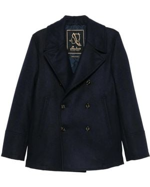 Sealup Doppelreihiger Kurzmantel - Blau