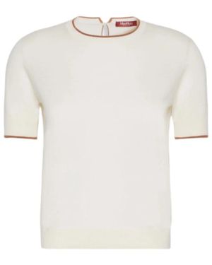 Max Mara Rundhals-Pullover - Weiß