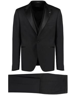 Tagliatore Kostuums ,Zwart ,Wol Formeel Smokingvest