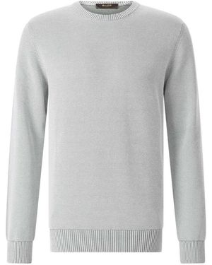 Moorer Truien & Vesten ,Groen ,Katoen Orvieto Sweater - Grijs