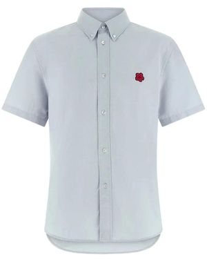 KENZO Overhemden ,Blauw ,Short Sleeve Shirts