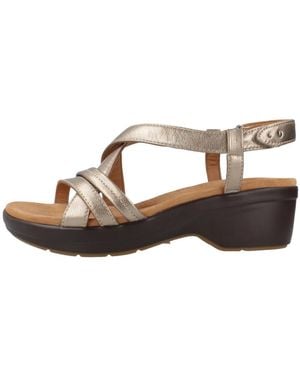 Clarks Sandali piatti eleganti per donne - Marrone