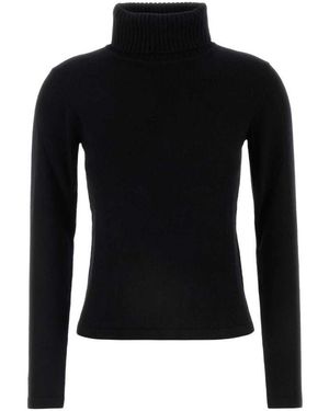 Dolce & Gabbana Schwarzer Kaschmirpullover Strickwaren