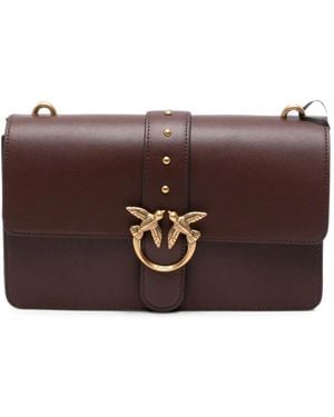 Pinko Love One Classic Schoudertas - Bruin