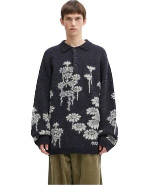 032c Round-Neck Knitwear - Nero