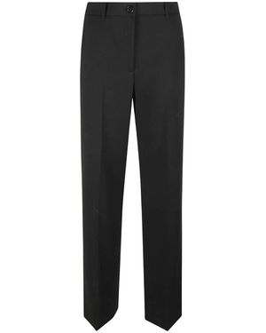 Patrizia Pepe Broeken ,Zwart ,Polyester Wide Leg Pant