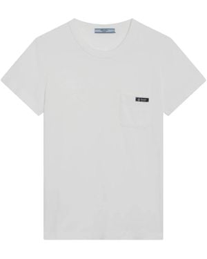 Prada T-Shirt Van Katoenen Jersey - Wit