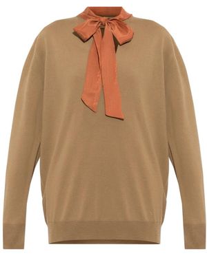 Valentino Garavani V-Neck Knitwear - Marrón
