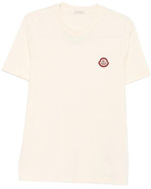 Moncler Logo Katoenen Jersey T-Shirt - Wit
