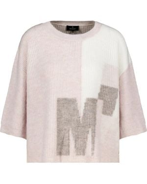 Monari Truien & Vesten ,Roze ,Ronde Hals Gebreid - Bruin