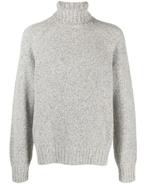 ZEGNA Luxuriöser Wollseiden-Rollkragenpullover - Grau