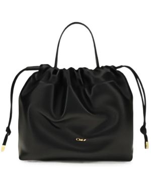 Chloé Small Icons Schoudertas Met Ketting - Zwart