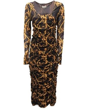 Ganni Midi Dresses - Brown