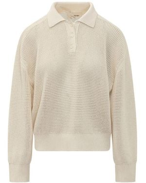ATOMOFACTORY Tops ,Polo Traforata Rete - Wit