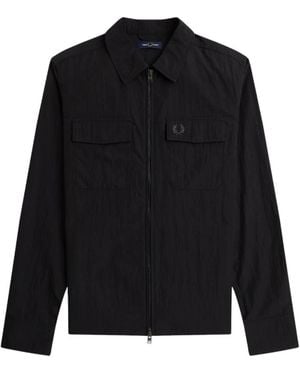Fred Perry Light Jackets - Black
