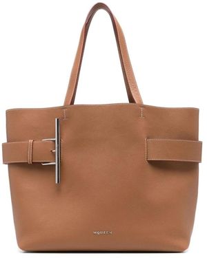 McQueen Bolso Marrón Con Detalles De Correa, Mujer, Talla