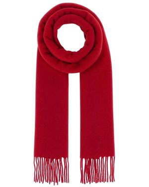 Ami Paris Accessoires ,Rood ,Wol Quota Wool Scarf