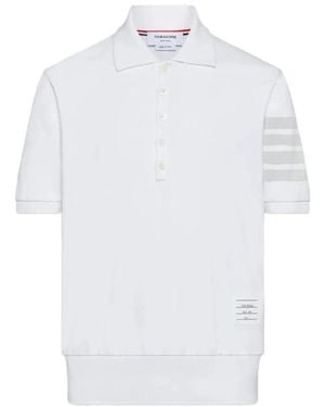 Thom Browne Tops ,Wit ,Katoen Katoenen Polo