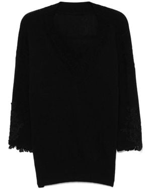 Ermanno Scervino V-Neck Knitwear - Black