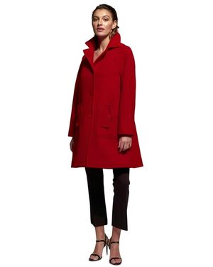 Moskada Jassen ,Rood ,Wol Rode Donkere Wollen Jas