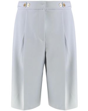 Elisabetta Franchi Crêpe Bermuda Shorts Mit Taschen - Blau