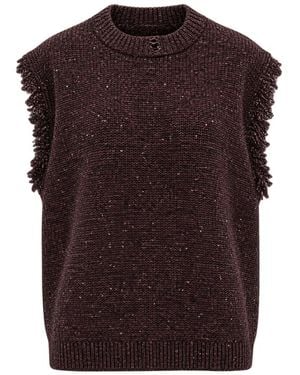 Akep Round-Neck Knitwear - Marrón
