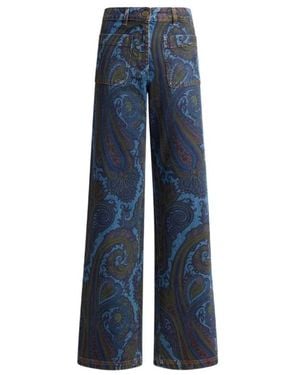 Etro Jeans Mit Paisleymuster - Blau
