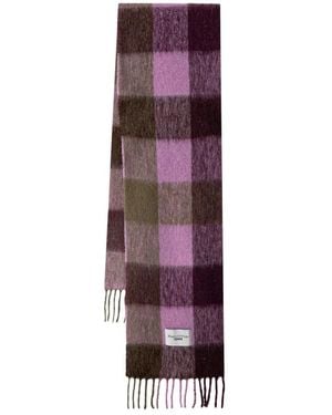 Marc O' Polo Accessoires ,Veelkleurig ,Wol Sjaal Met Franjes - Paars